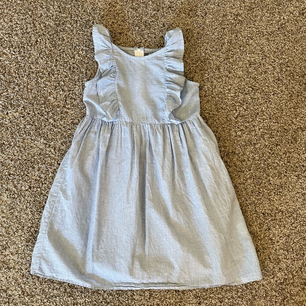 Chambray thin striped ATUN flutter dress